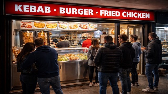 Late night kebab food in Harlow