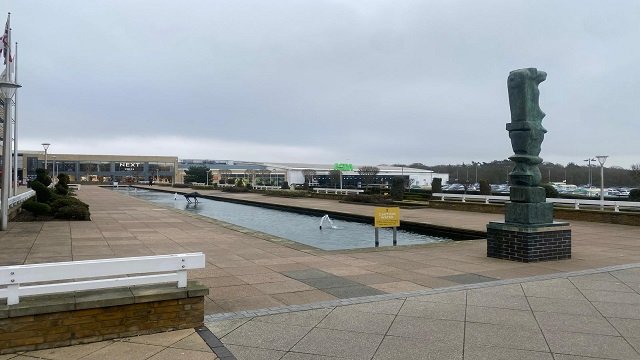 Water Gardens restaurant area in Harlow